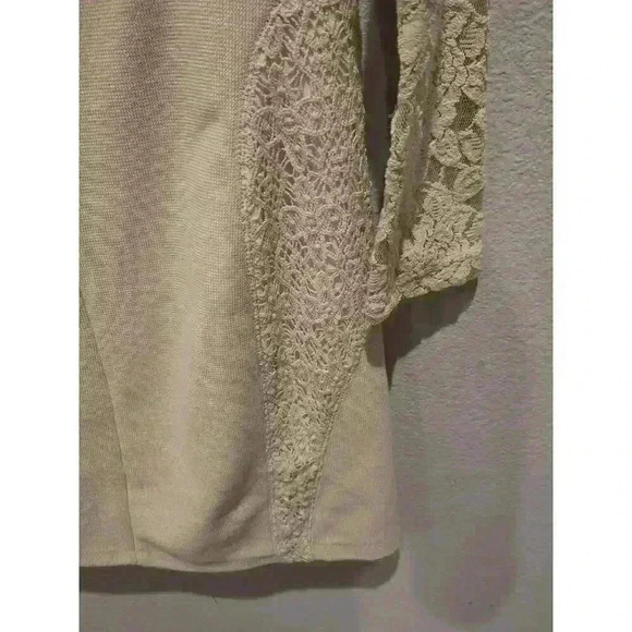 Plenty by Tracy Reese Anthropologie Ivory Lace Knee Length Dress M Coquette NWT - Picture 4 of 11